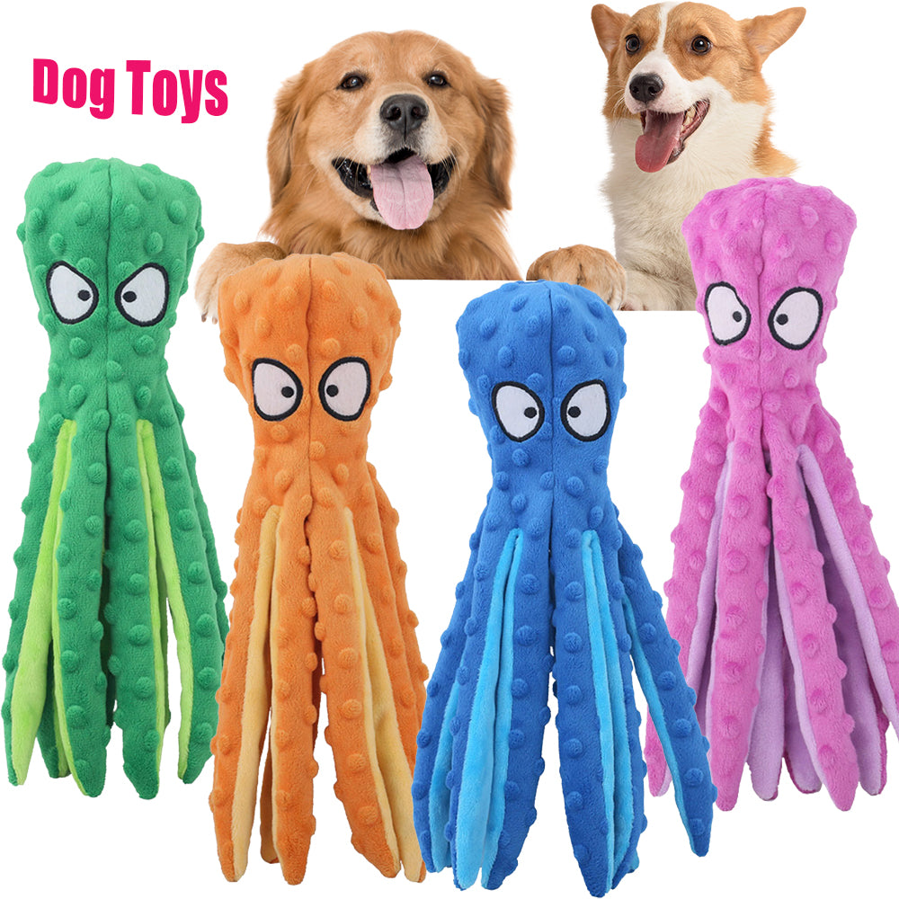 Interactive Plush Octopus Pet Toy