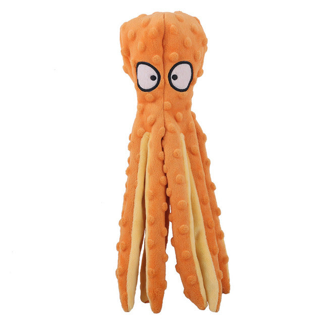 Interactive Plush Octopus Pet Toy