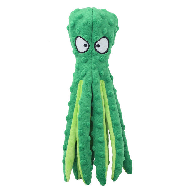 Interactive Plush Octopus Pet Toy