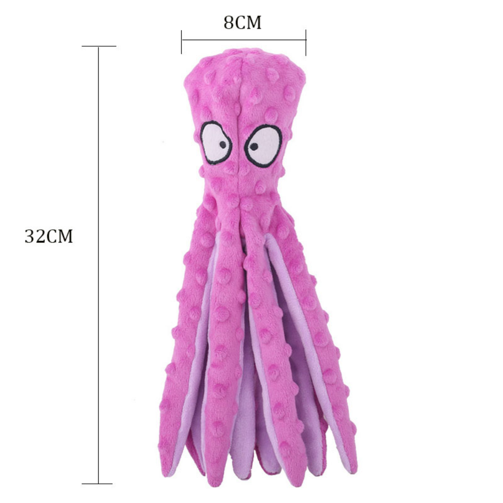 Interactive Plush Octopus Pet Toy