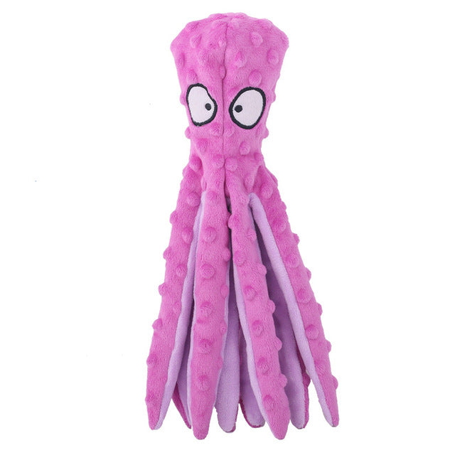 Interactive Plush Octopus Pet Toy