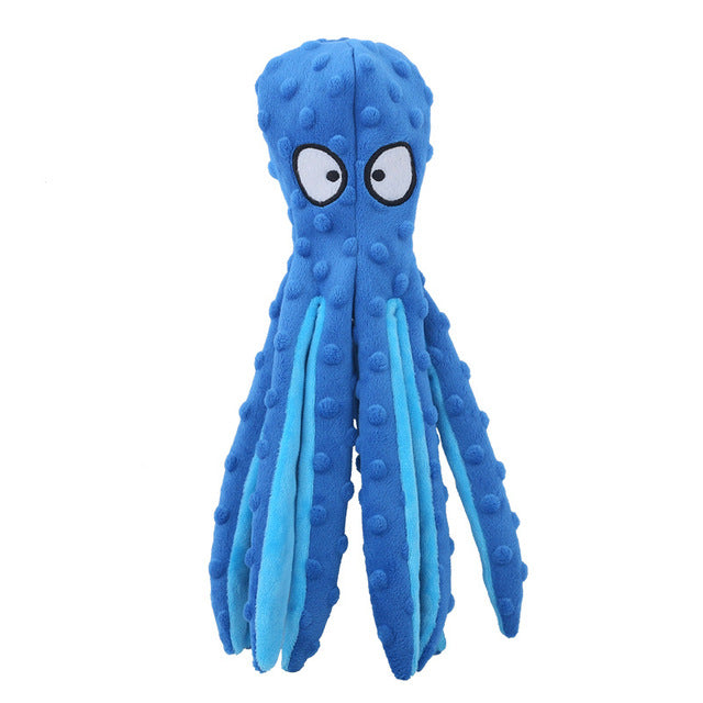 Interactive Plush Octopus Pet Toy